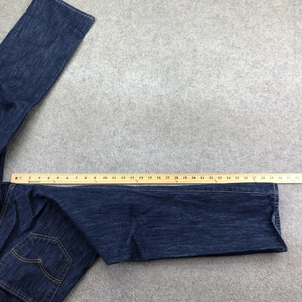 Levis 501 Jeans Mens 34x30 Blue Dark Wash Regular Straight Denim Pants Casual